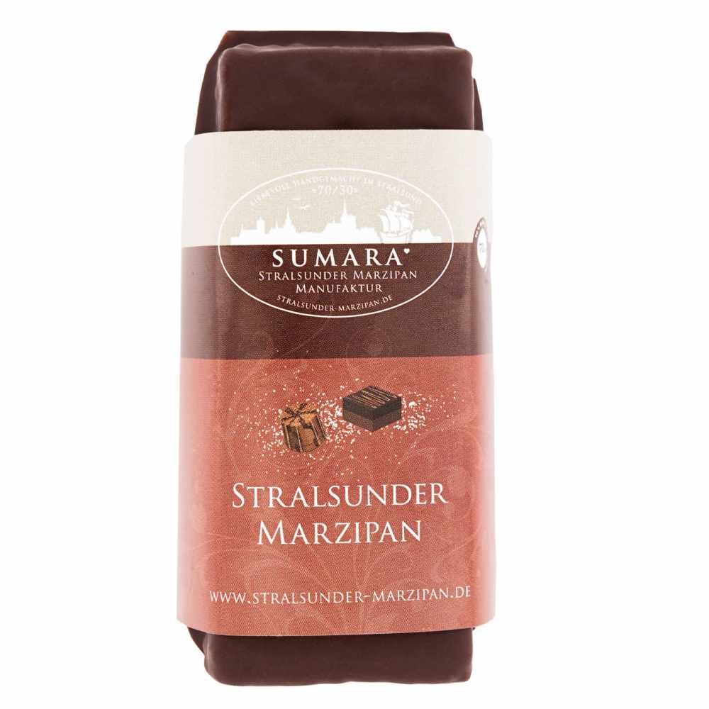 Marzipan Nougat Block mit Zartbitterschokolade